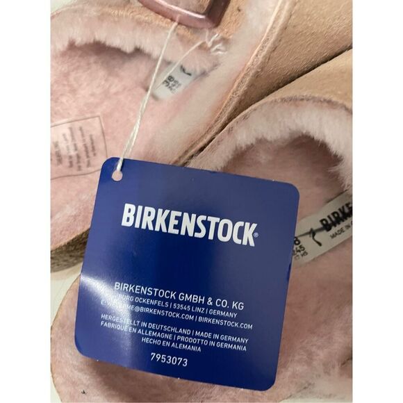 Birkenstock Arizona Shearling Suede Leather Size 38 - Picture 12 of 12